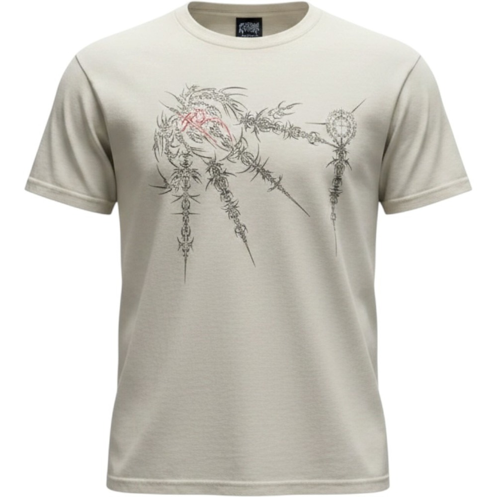 Revenge Graphic T-Shirt Mens M Cream Gothic Reaper Streetwear new without tag‎
